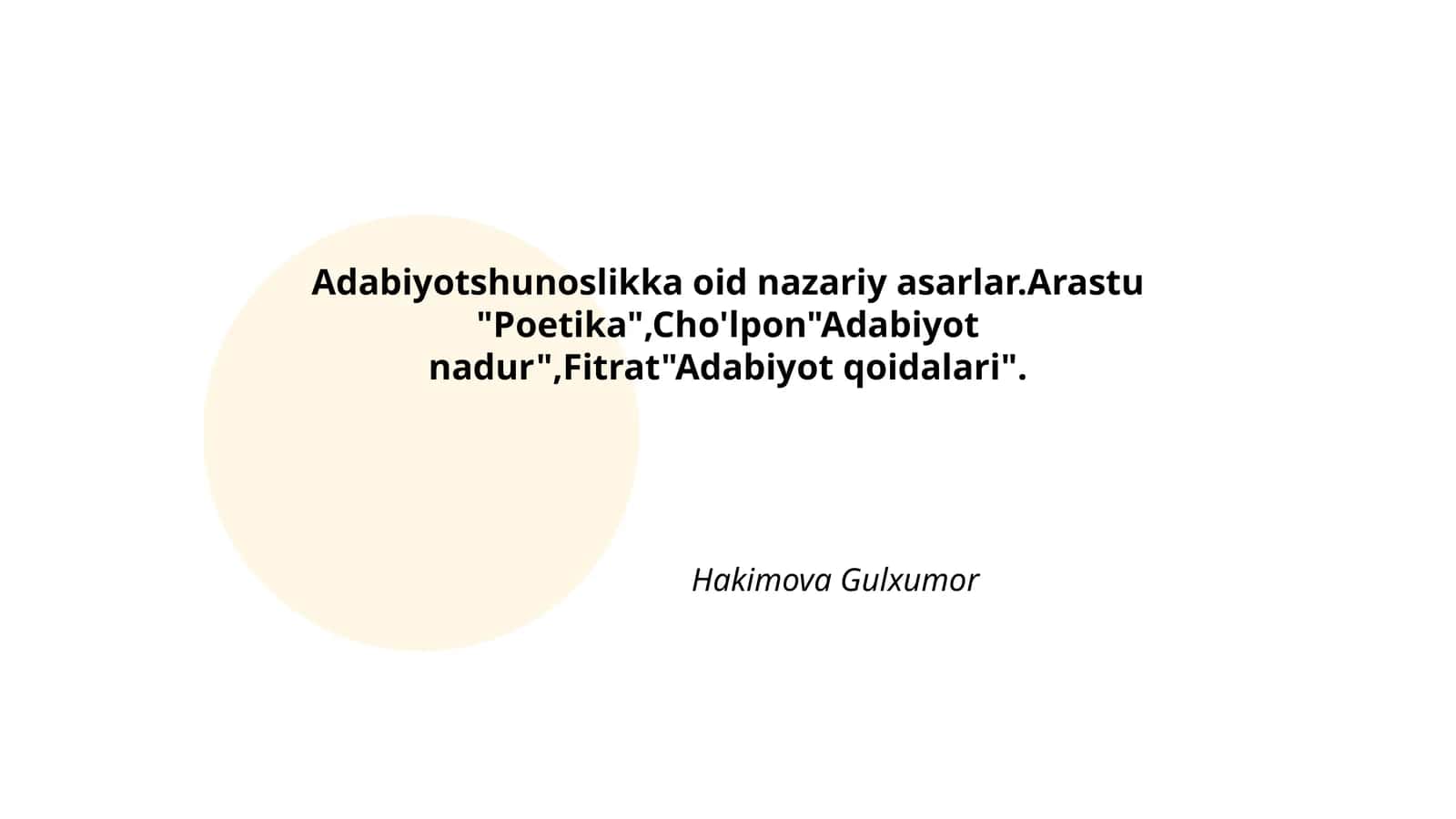 Adabiyot nazariyasi asoslari