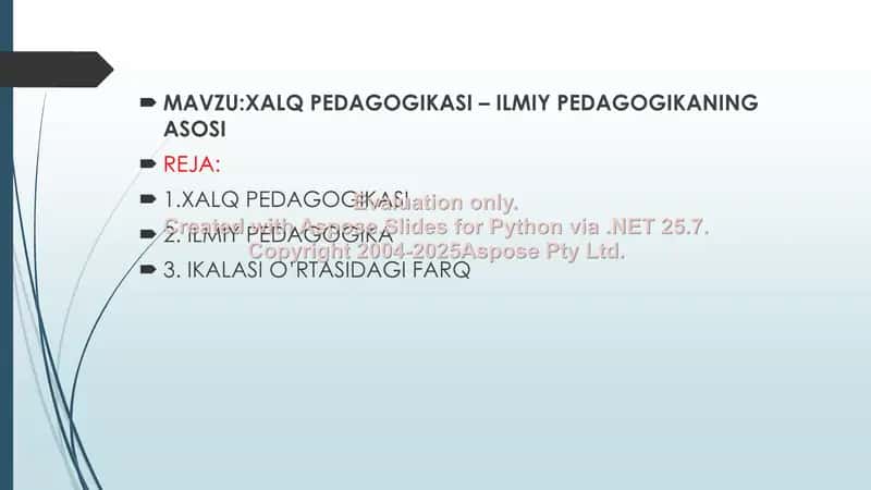 Xalq pedagogikasi va ilmiy pedagogikaning asosiy farqlari