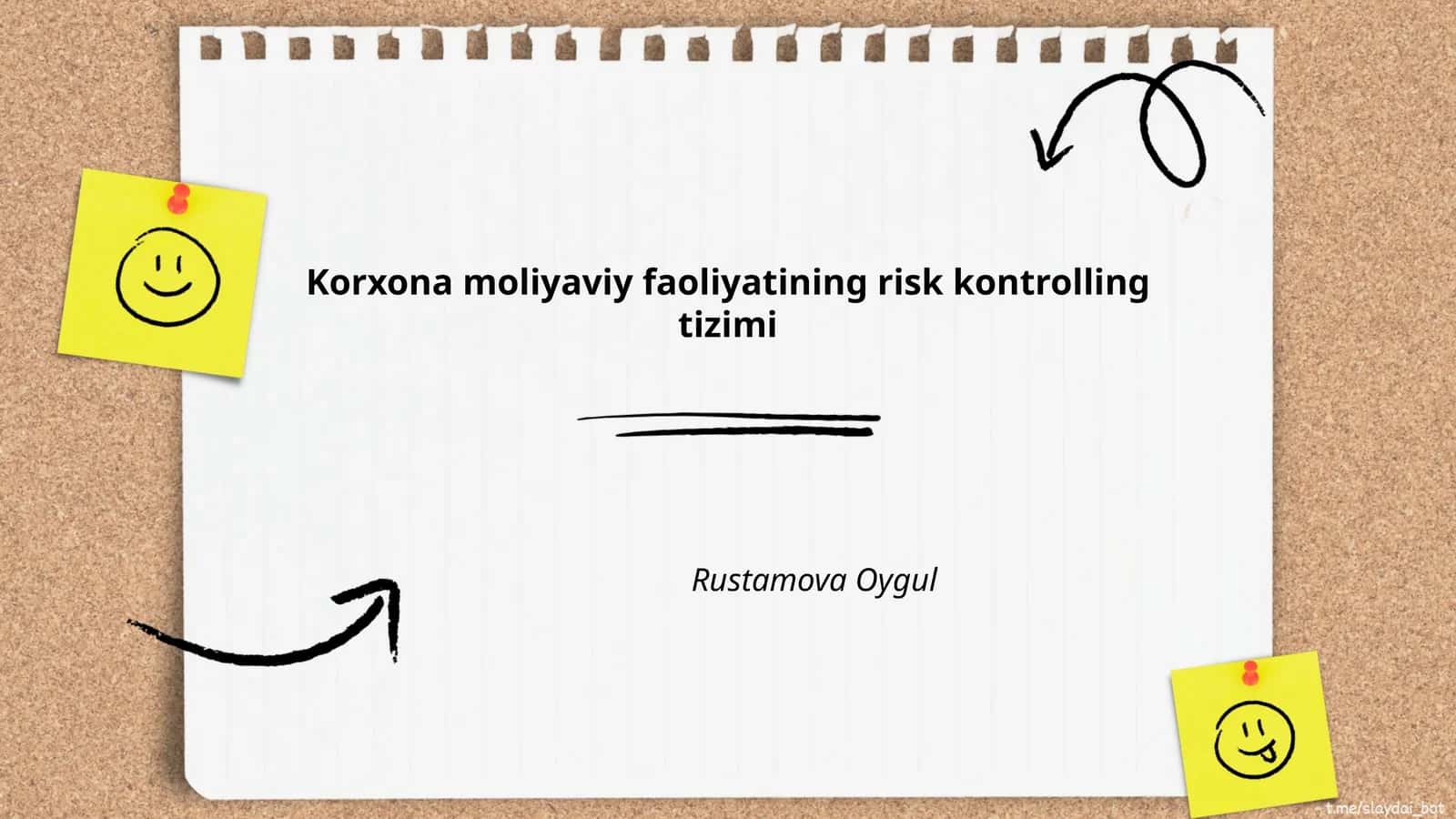 Korxona moliyaviy faoliyatining risk kontrolling tizimi
