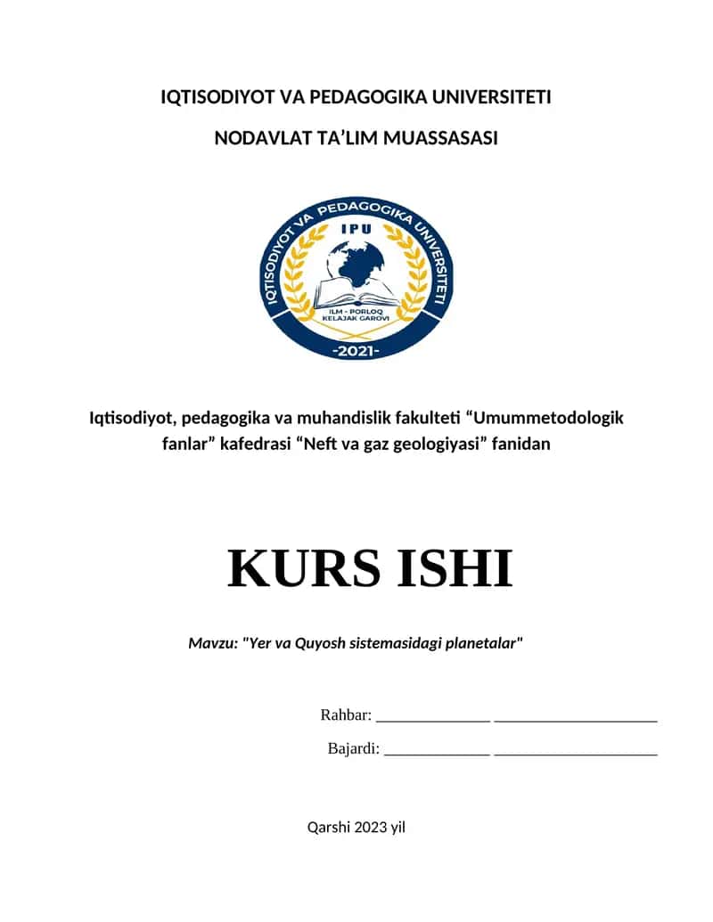 Yer va Quyosh sistеmasidagi planеtalar