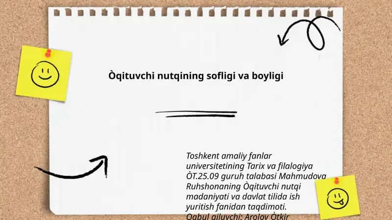 Òqituvchi nutqining sofligi va boyligi