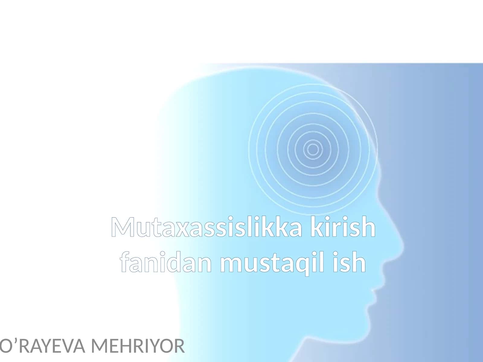 XOTIRANI KUCHAYTIRISH KO’Z OLDIGA KELTIRISH METODI
