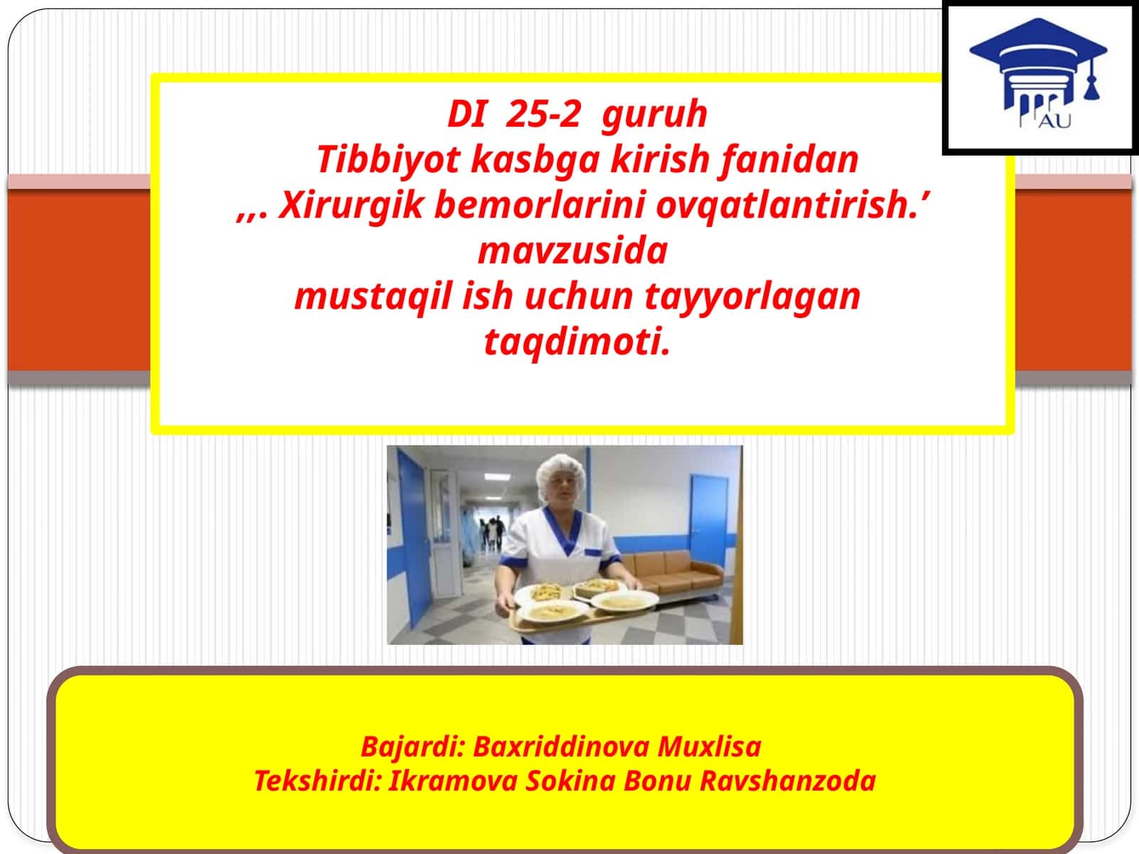 Xirurgik Bemorlarda Ovqatlantirishning Ahamiyati