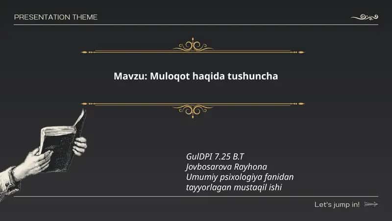 Muloqot haqida tushuncha