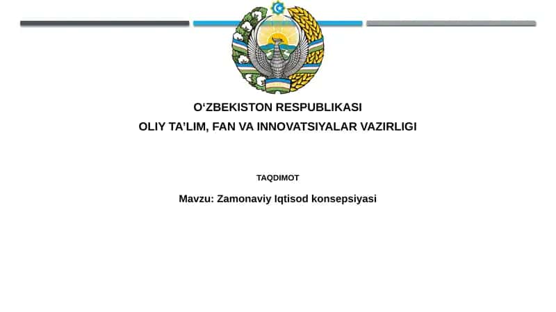 Zamonaviy Iqtisodkonsepsiyasi