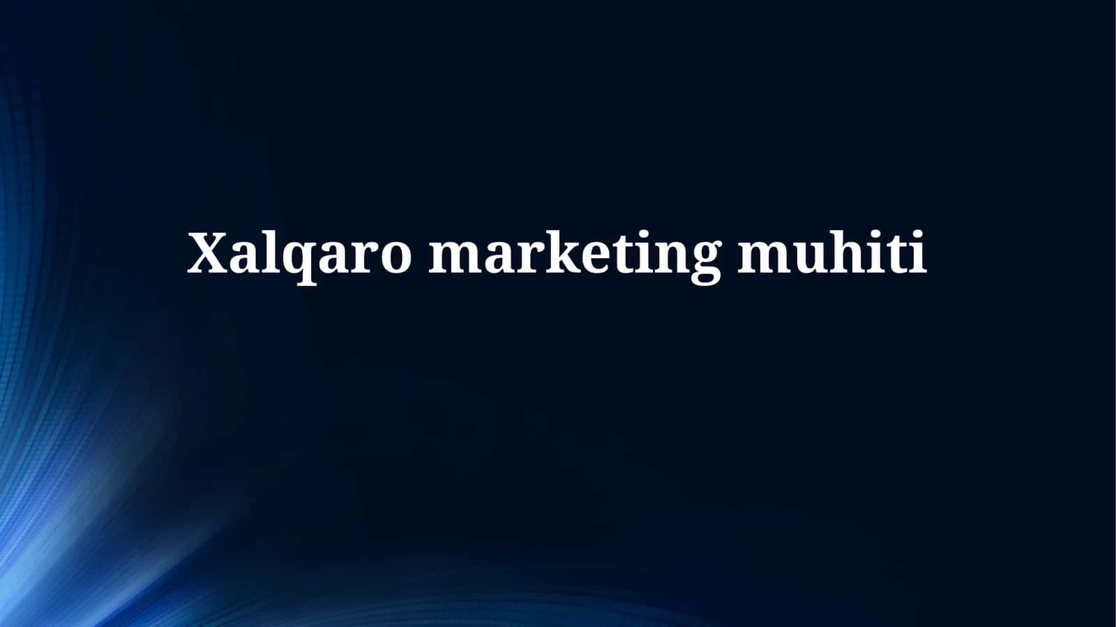 Xalqaro marketingmuhiti