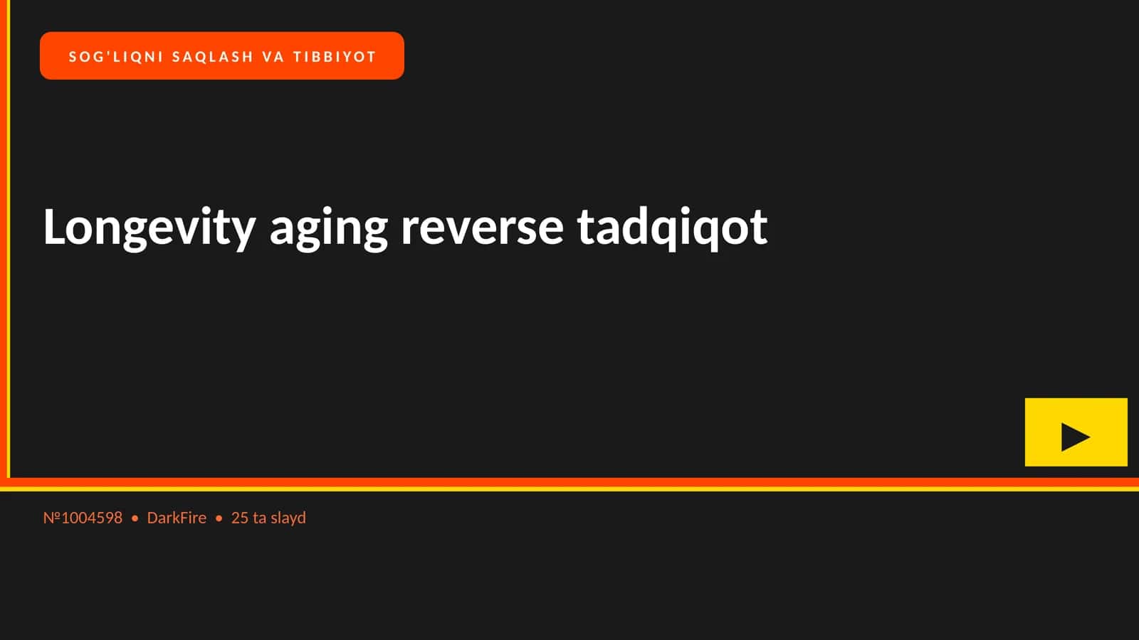 Longevity aging reverse tadqiqot