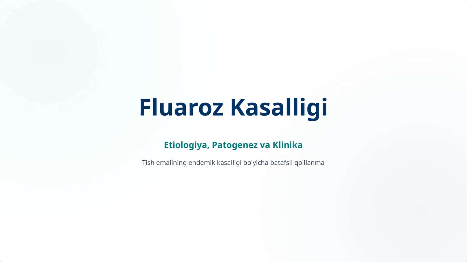 Fluaroz Kasalligi