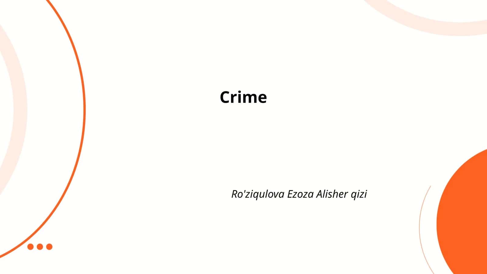 Types of Crime