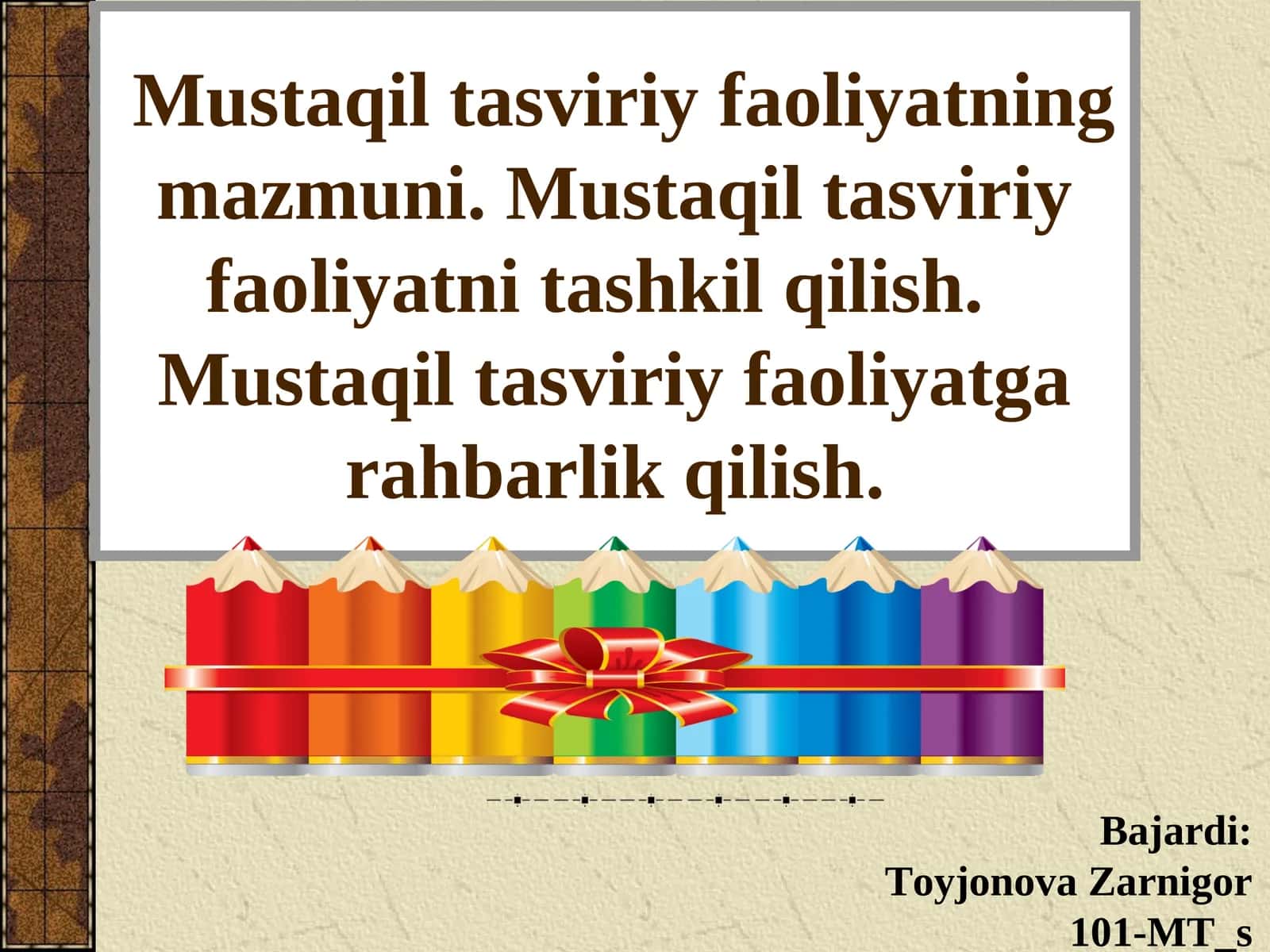 Bolalarning vizual faoliyatining maktabgacha yoshdagi bolaning axloqiy va ixtiyoriy rivojlanishiga ta'siri