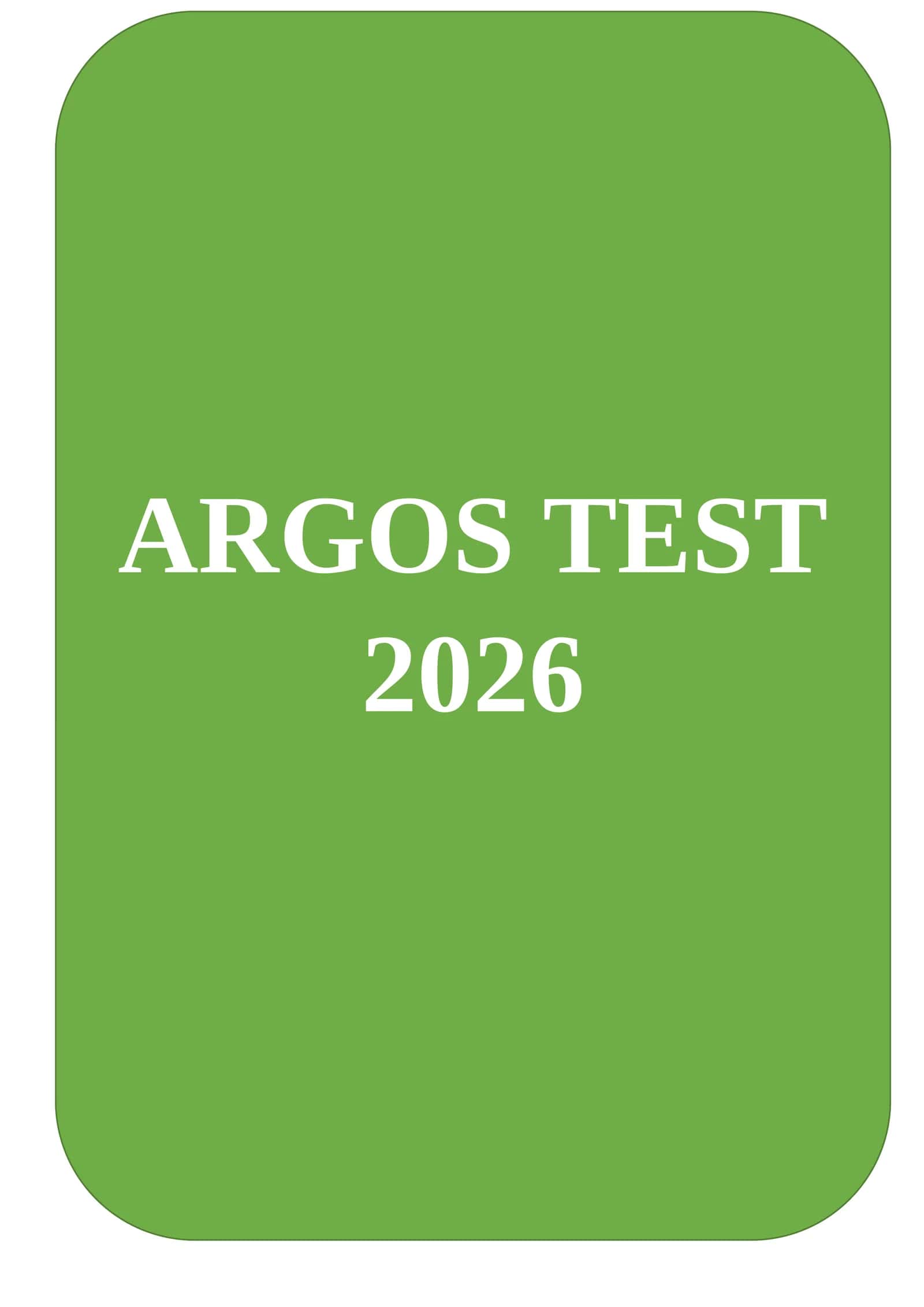 ARGOS TEST 2026