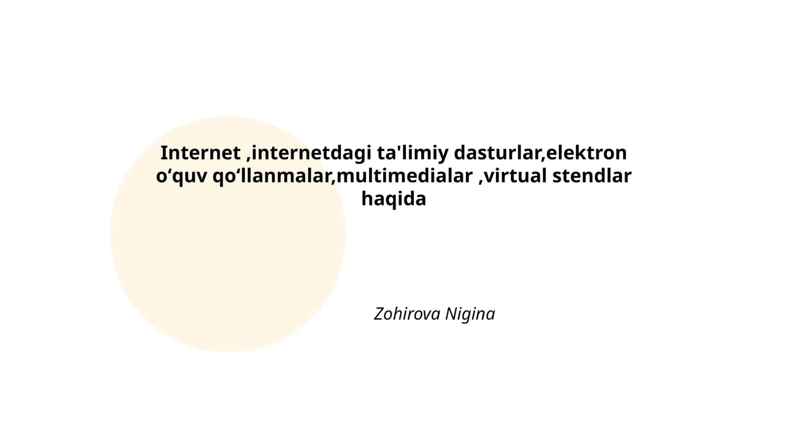 Internetda ta'lim olinishining afzalliklari
