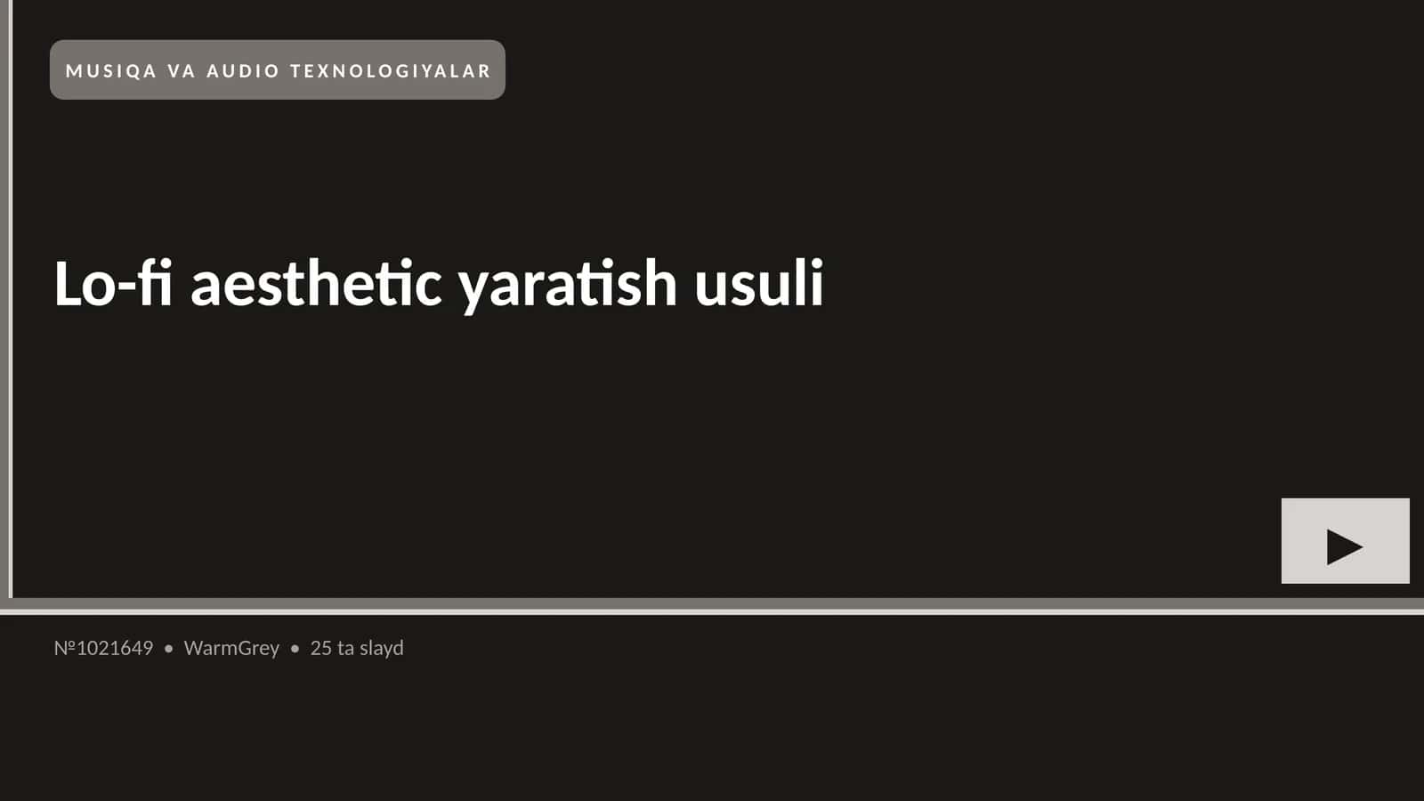 Lo-fi aesthetic yaratish usuli