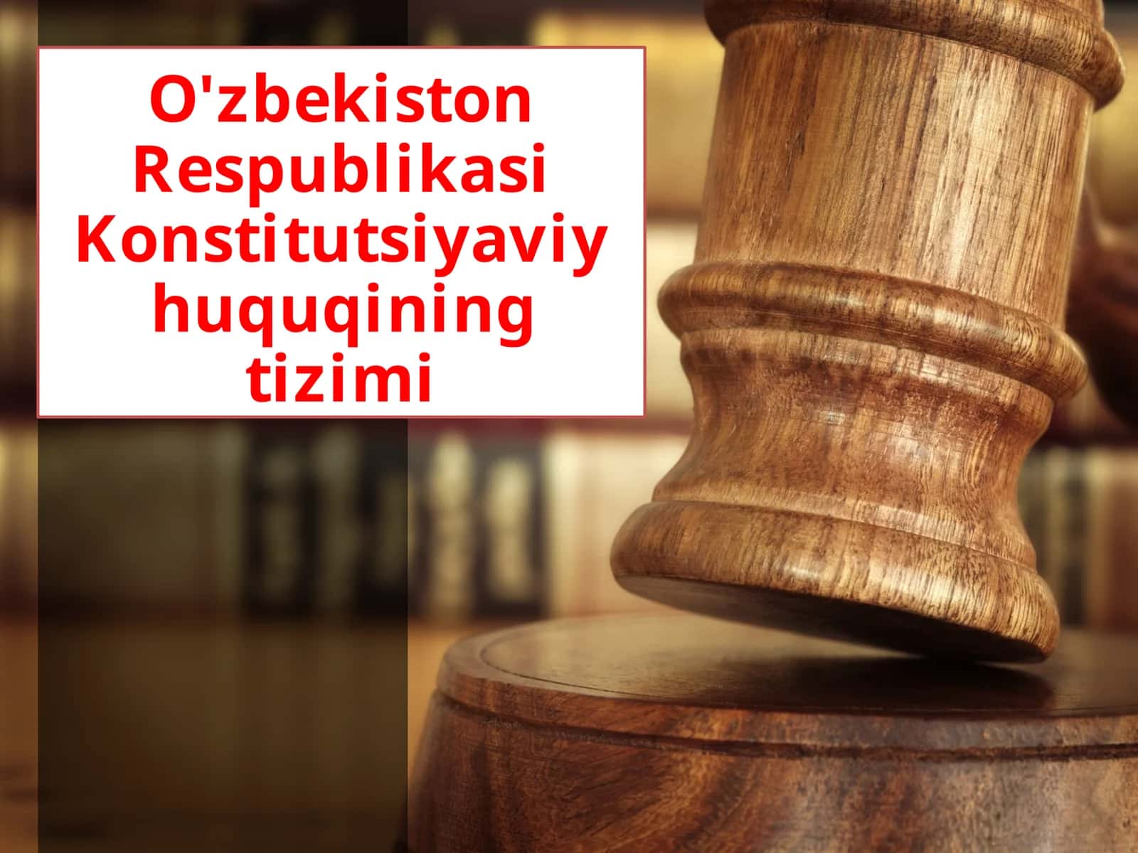 Konstitutsiyaviy huquqning tizimi