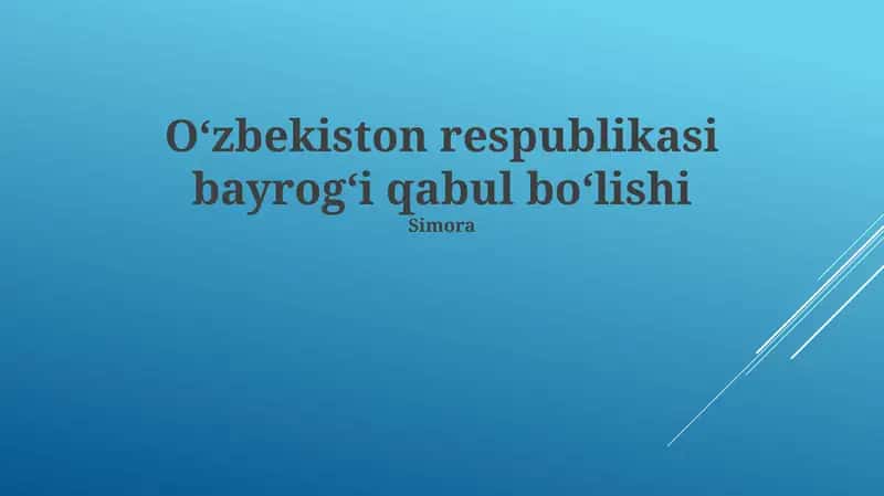 Oʻzbekiston Respublikasi bayrogʻi qabul boʻlishi