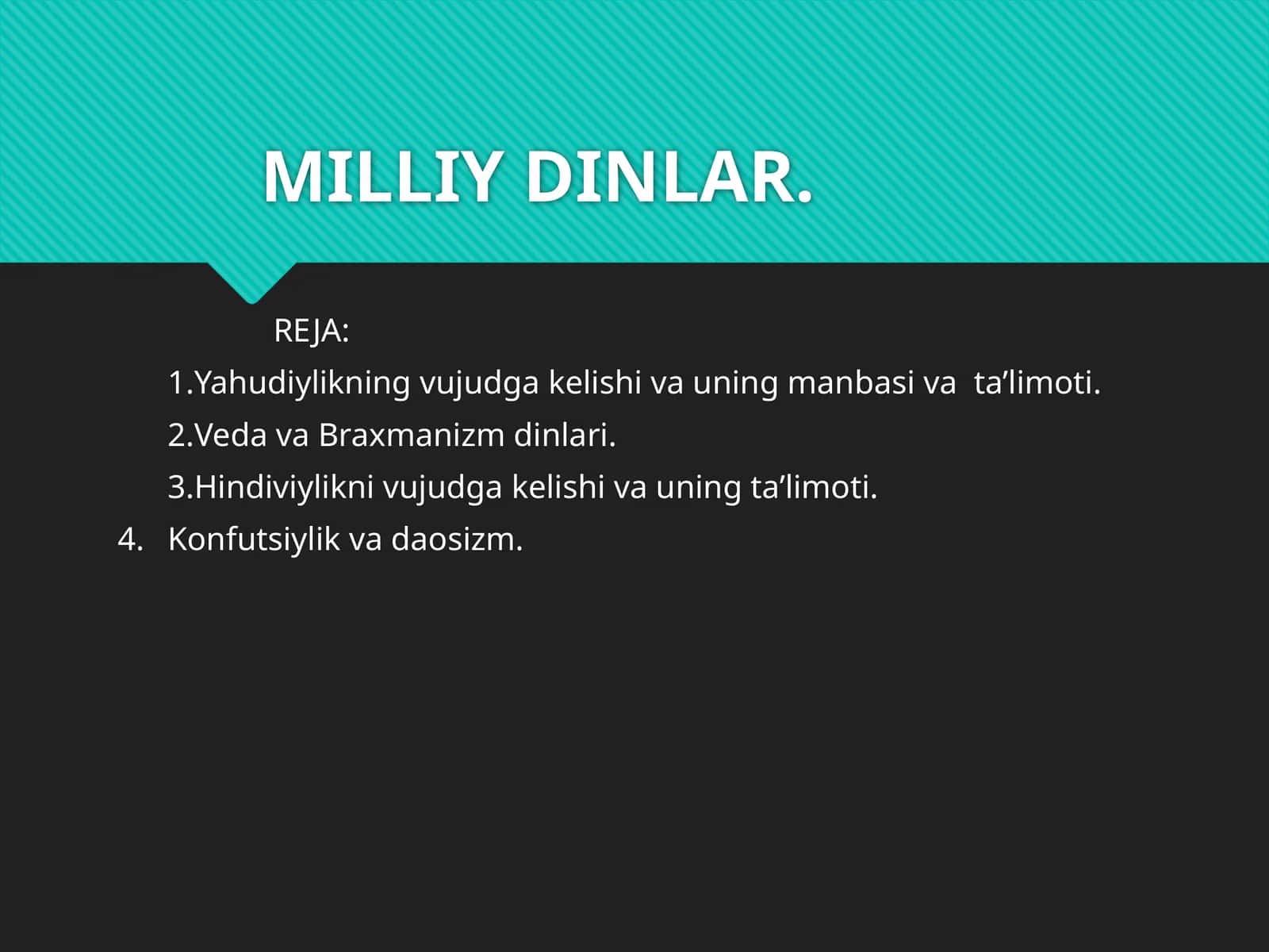 Milliy dinlar