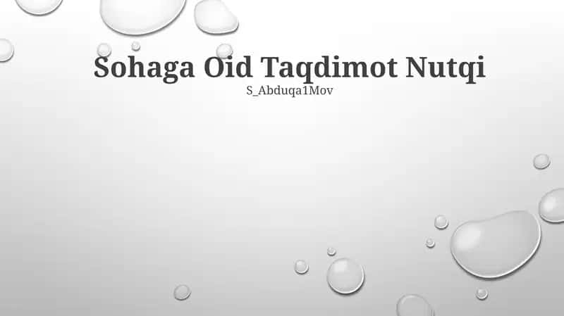 Taqdimot Nutqi