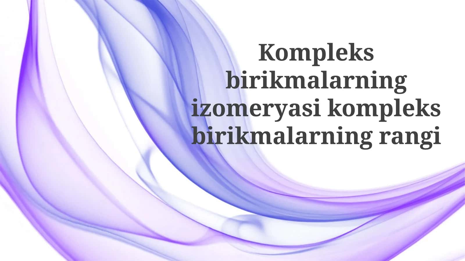 Kompleks birikmalarning rangi