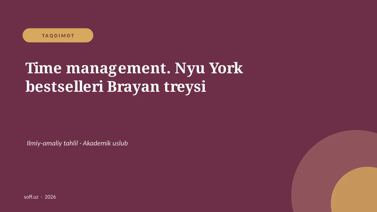 Time management. Nyu York bestselleri Brayan treysi