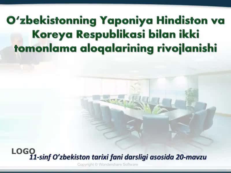 Oʻzbekistonning Yaponiya Hindiston va Koreya Respublikasi bilan ikki tomonlama aloqalarining rivojla