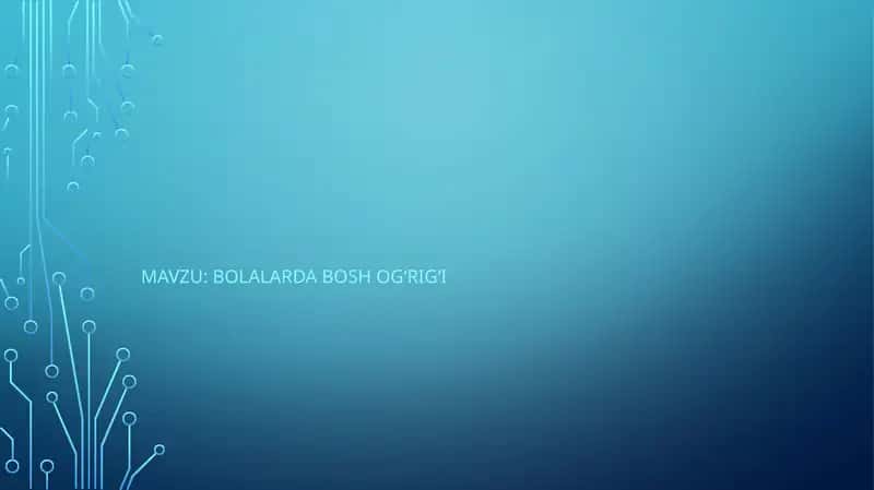 Bolalarda bosh og‘rig‘i
