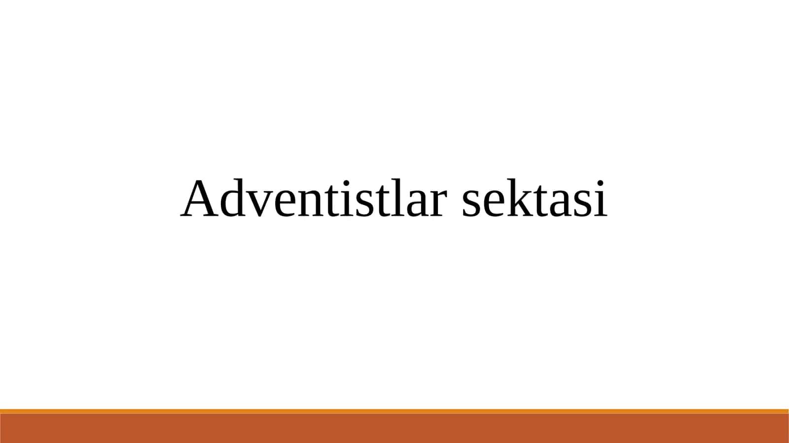 Adventistlar sektasi