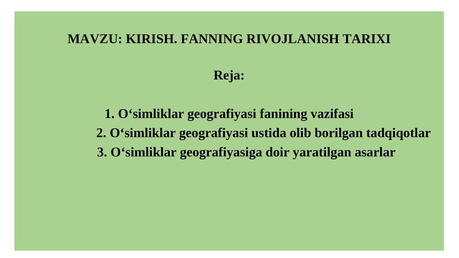O‘simliklar geografiyasi