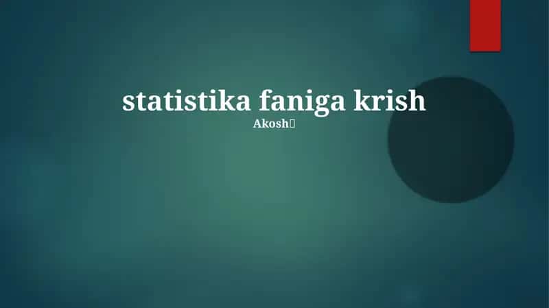 Krishnin Statistik Liilaasi