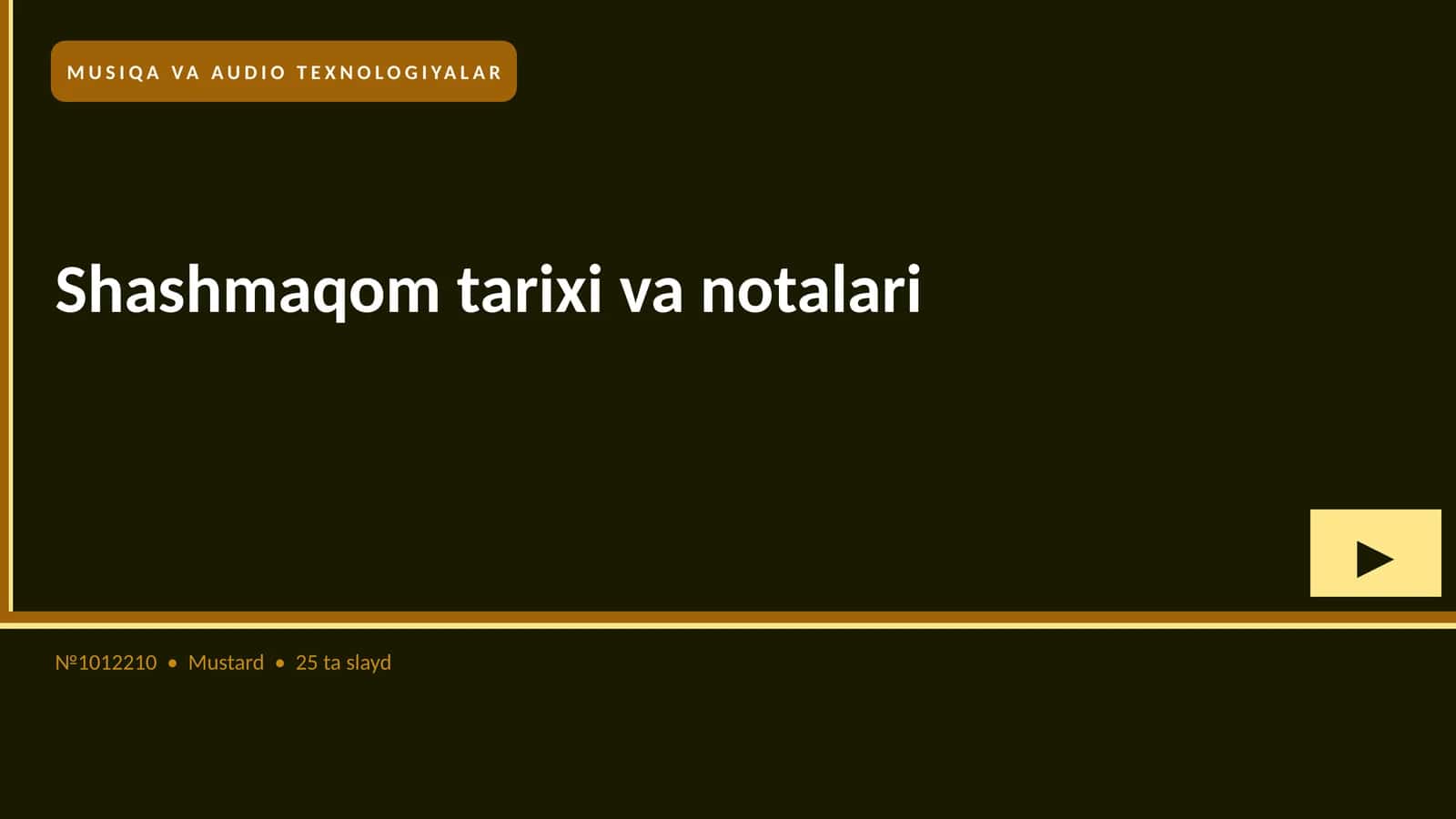 Shashmaqom tarixi va notalari