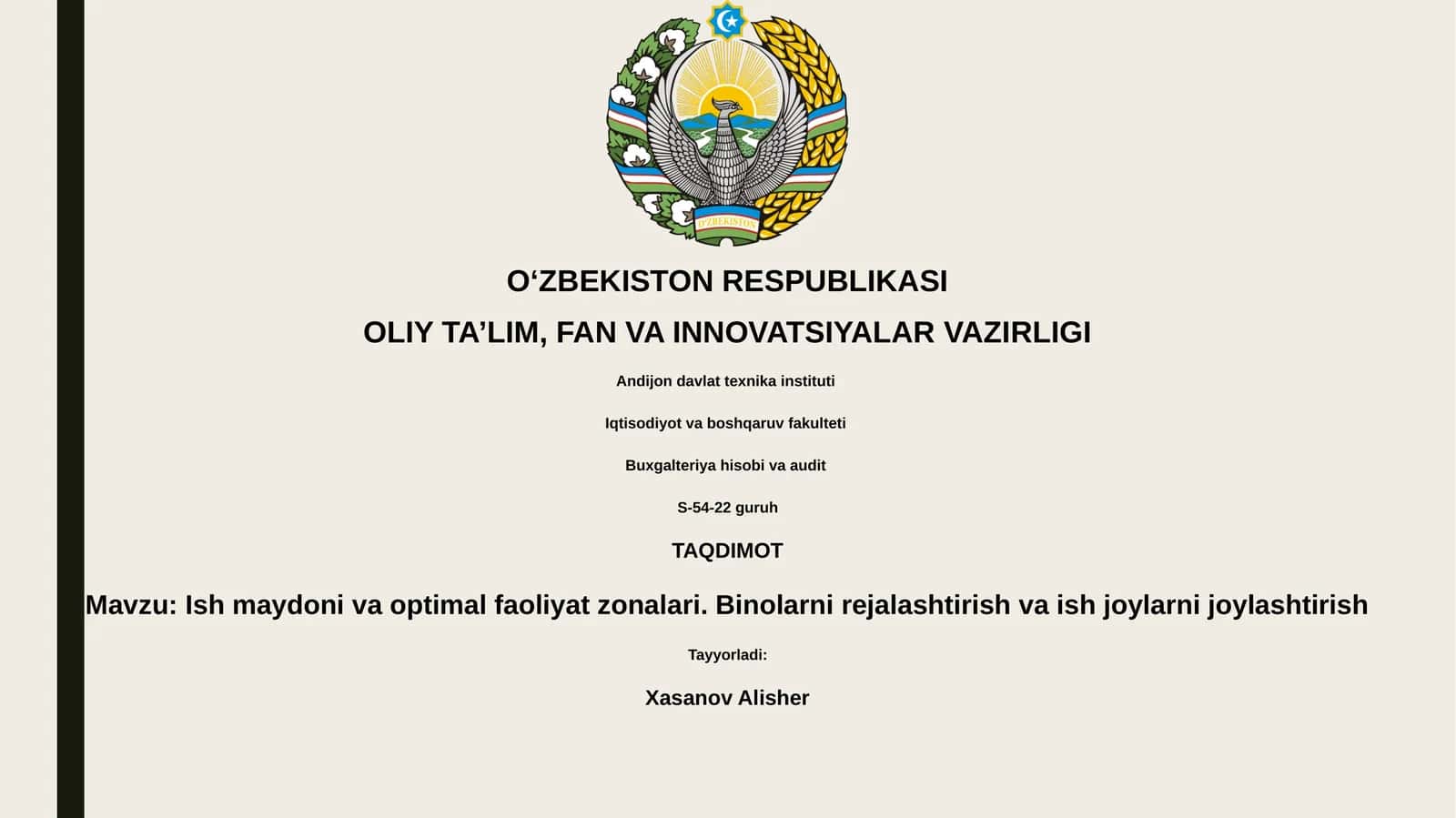 Ish maydoni va optimal faoliyat zonalari