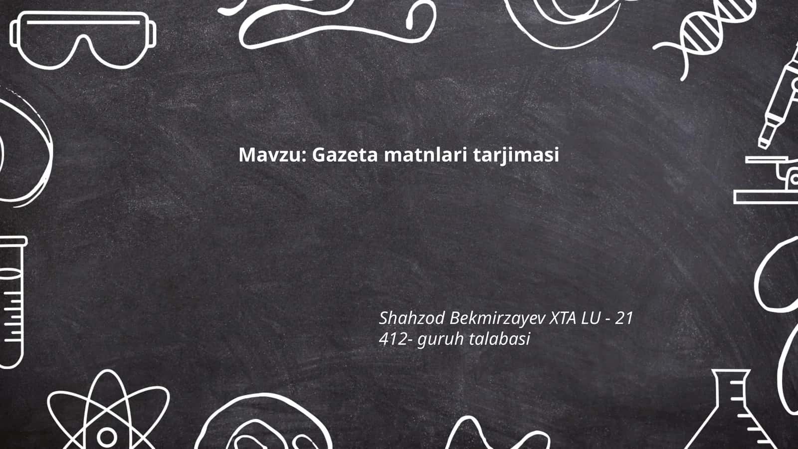 Gazeta matnlari tarjimasi