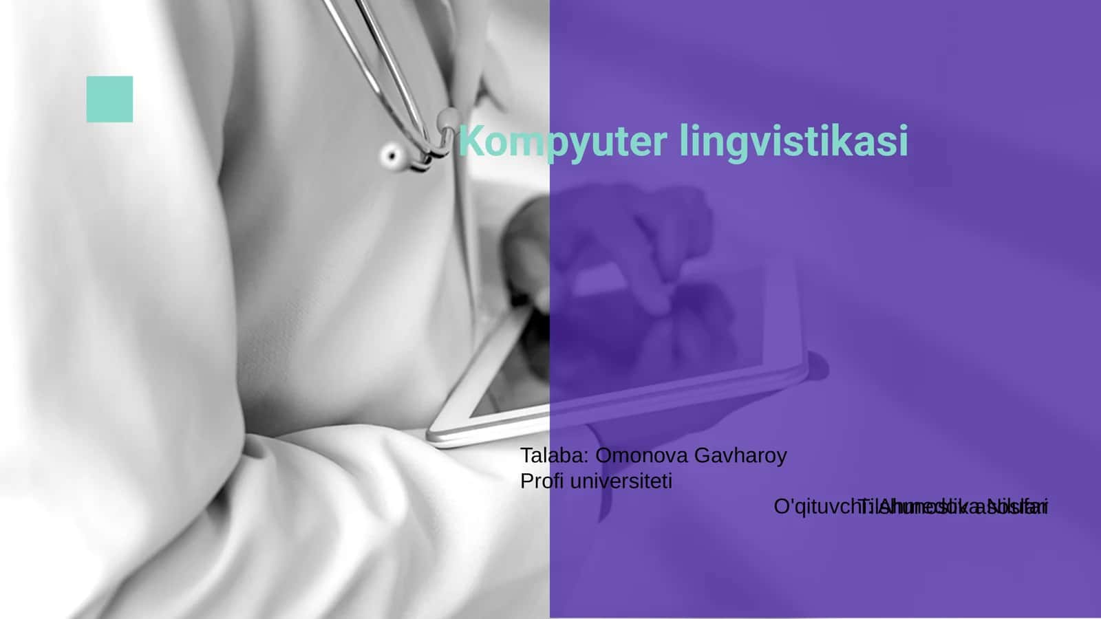 Kompyuter lingvistikasi