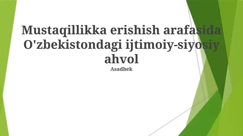 Iqtisodiy va ijtimoiy siyosatlar