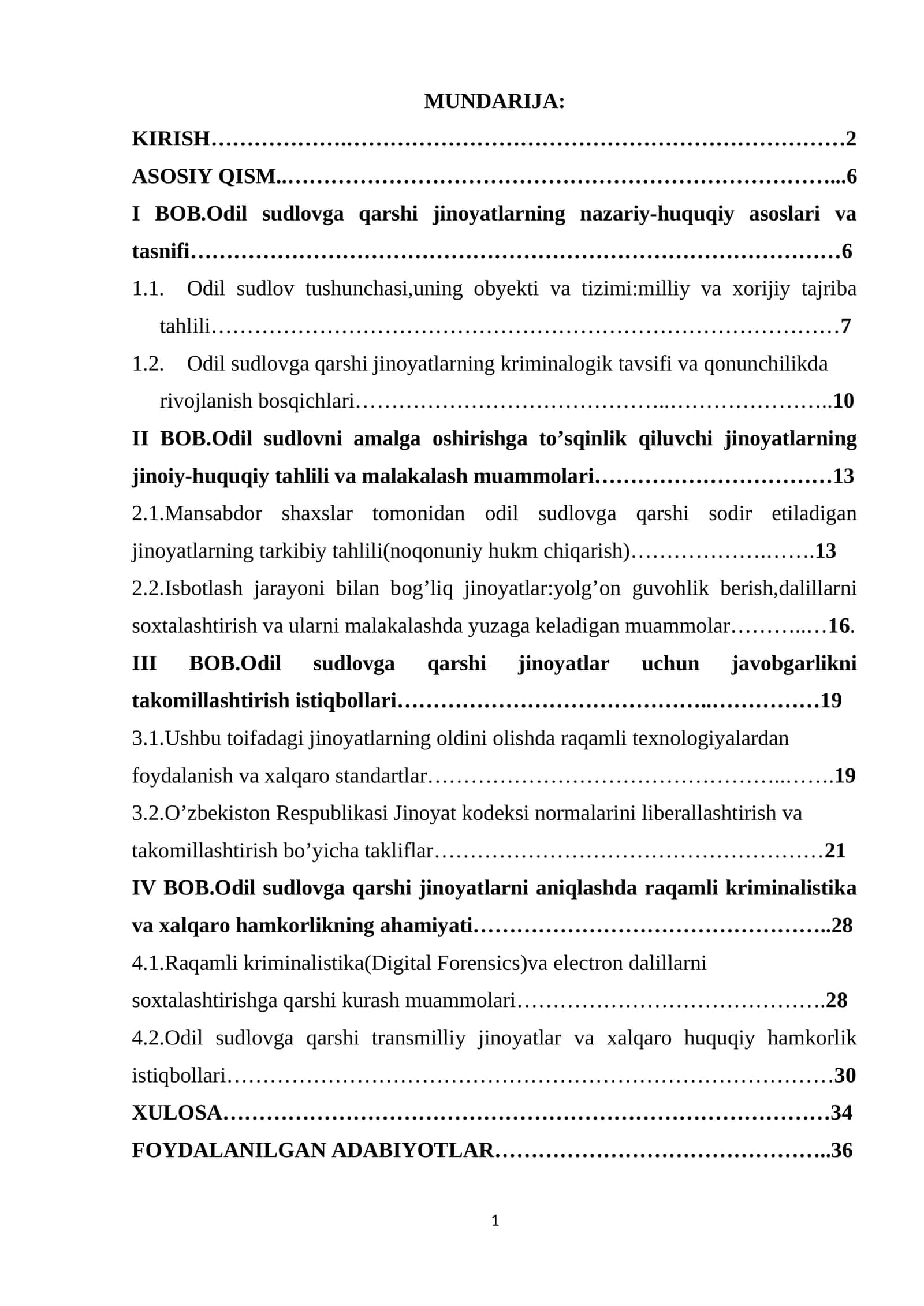 Odil-sudlovga qarshi jinoyatlar jinoiy huquqiy tahlili 26