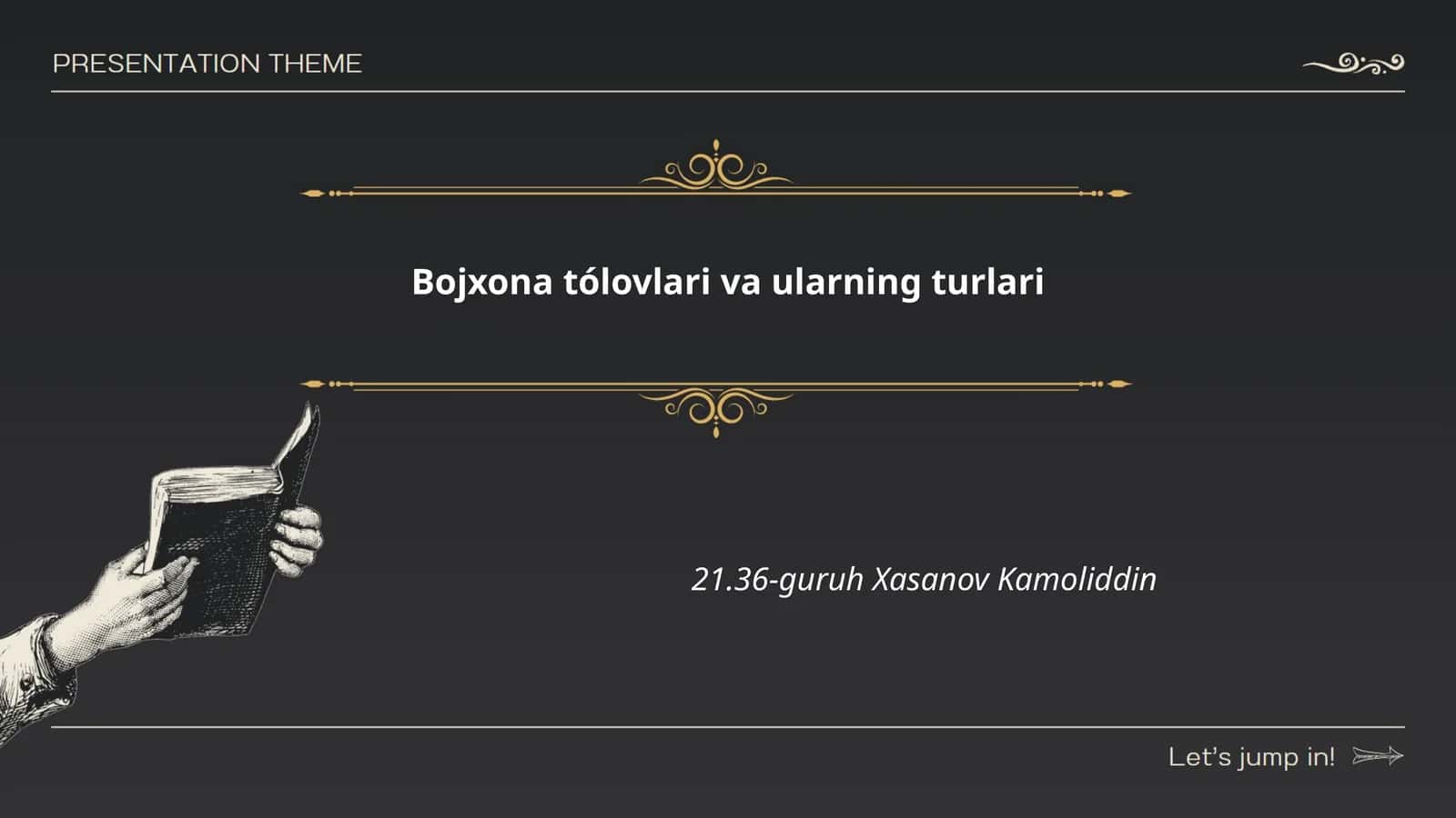 Bojxona tólovlari va ularning turlari