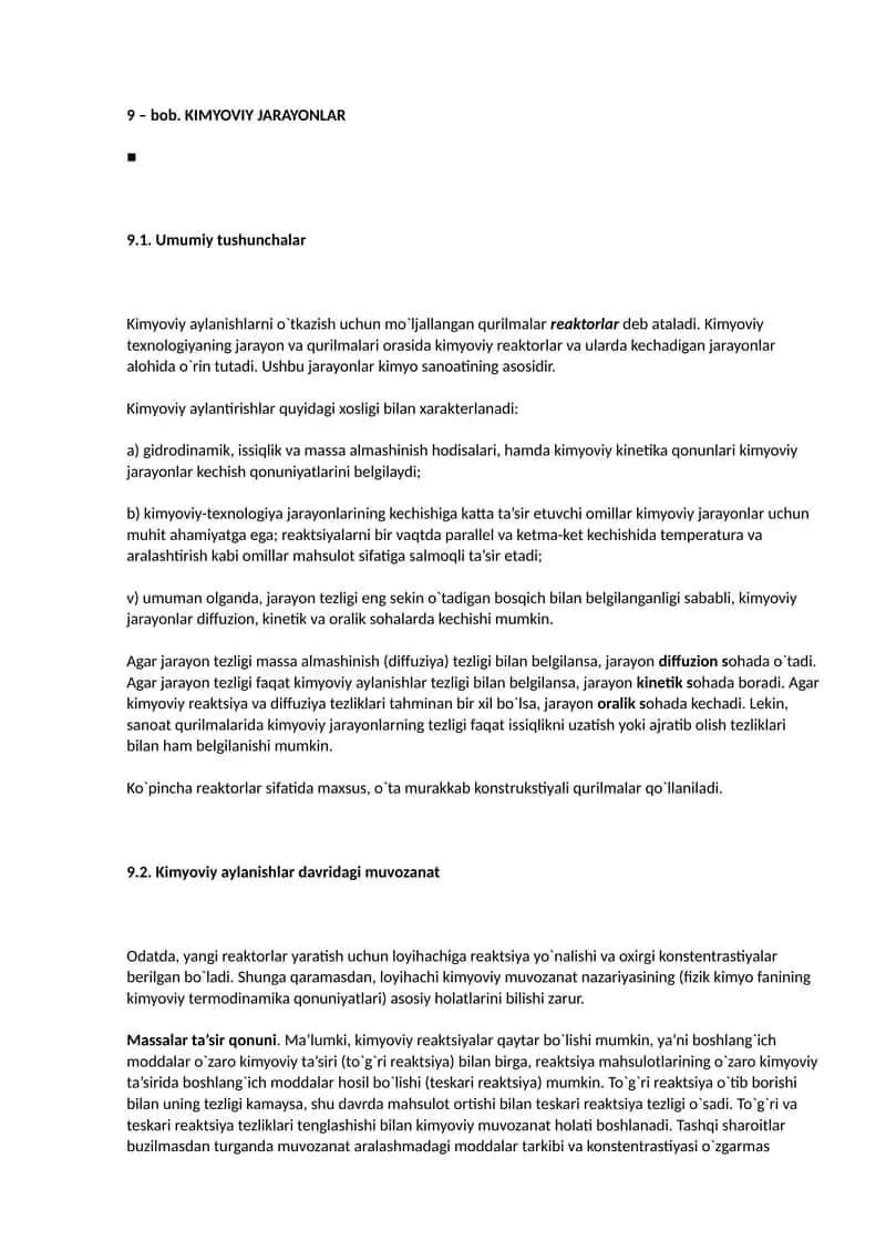 Kimyoviy reaktorlar