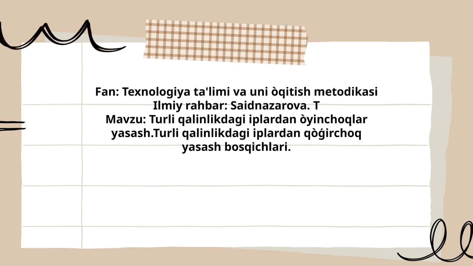 Turli qalinlikdagi iplardan òyinchoqlar yasash