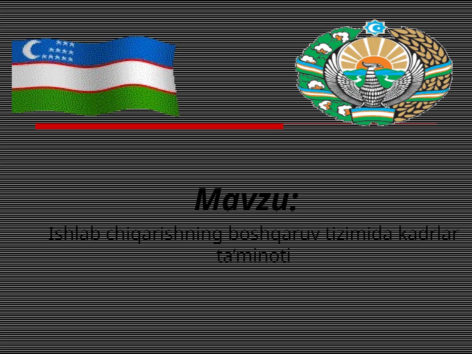 Ishlab chiqarishning boshqaruv tizimida kadrlar ta’minoti