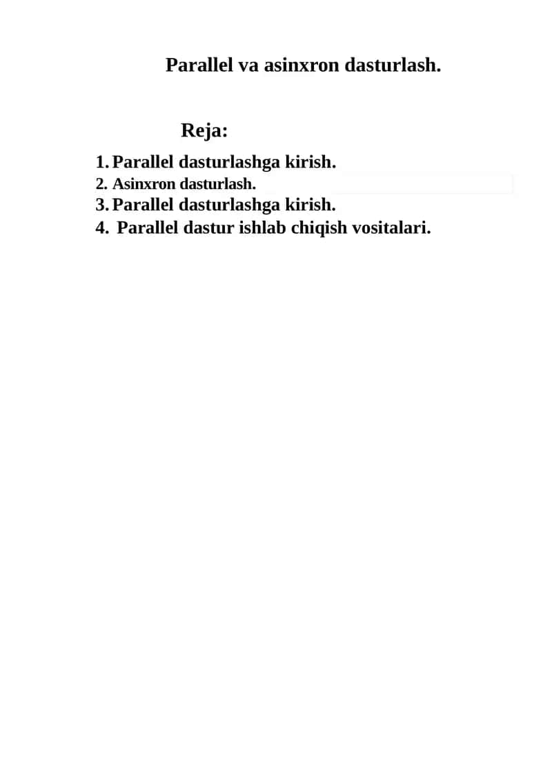 Asinxron dasturlash