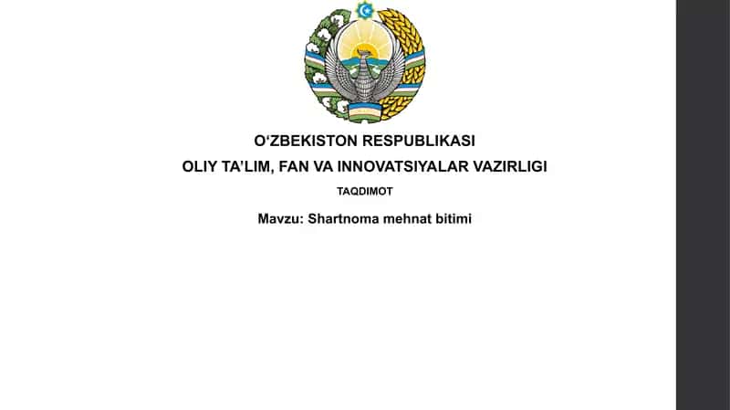 Shartnomamehnatbitimi