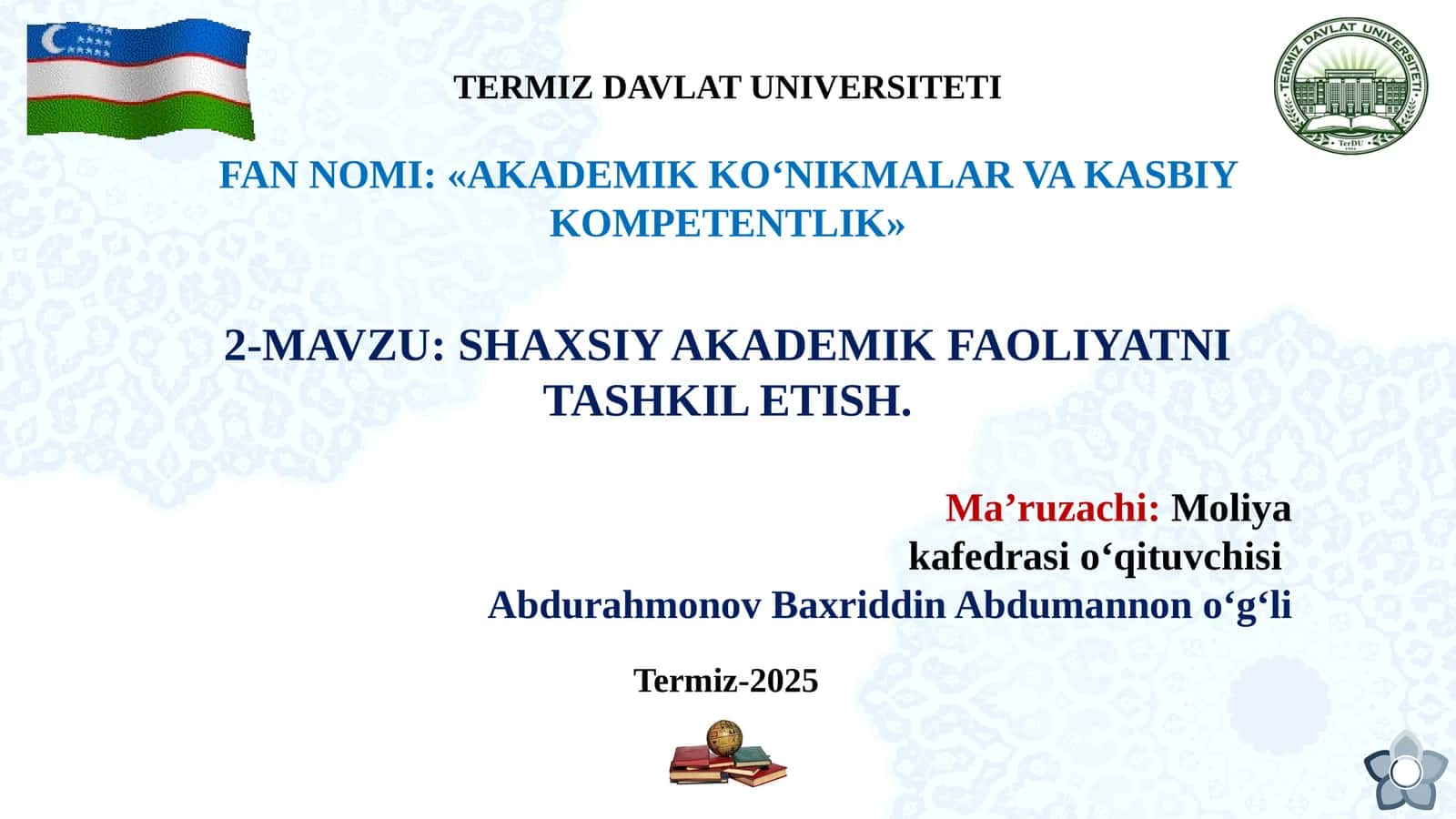 AKADEMIK KO‘NIKMALAR VA KASBIY KOMPETENTLIK