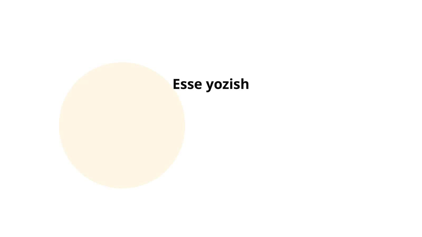 Esse yozish