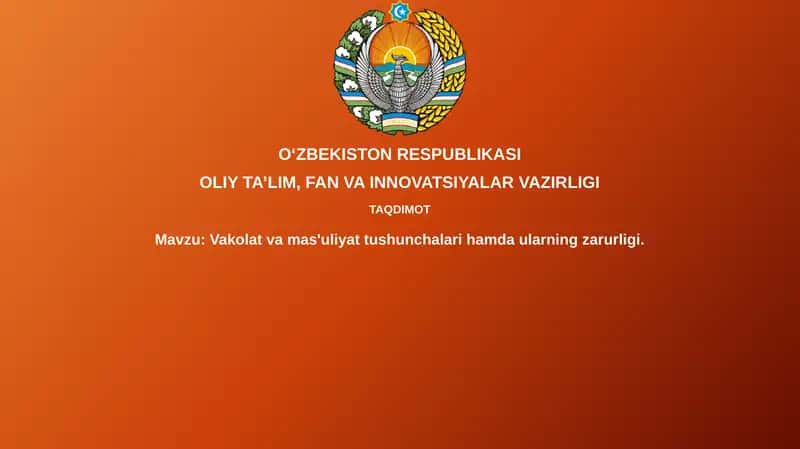 Hokimiyat va Mas'uliyat