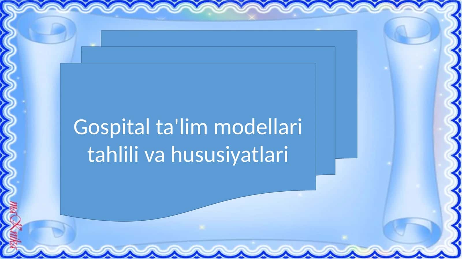 Gospital ta'lim modellari tahlili va hususiyatlari