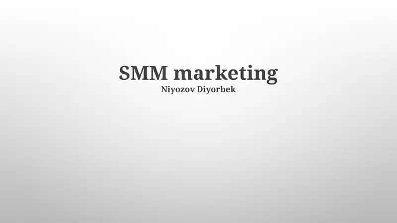 SMM marketing