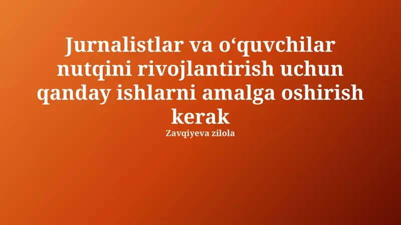 Nutq rivojlanishi