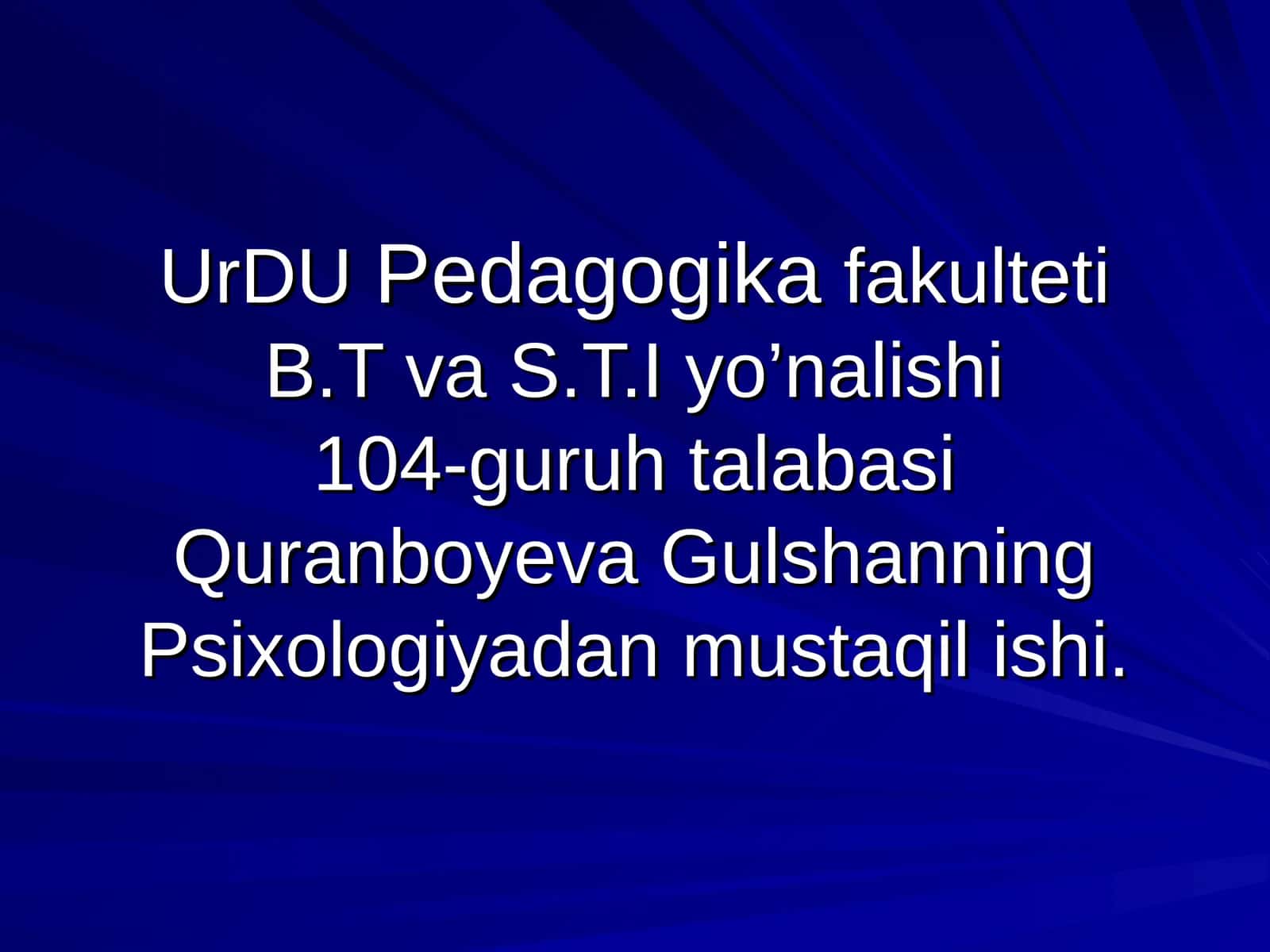 MOTIVATSIYANI O’RGANISHGA OID ASOSIY TUSHUNCHALAR