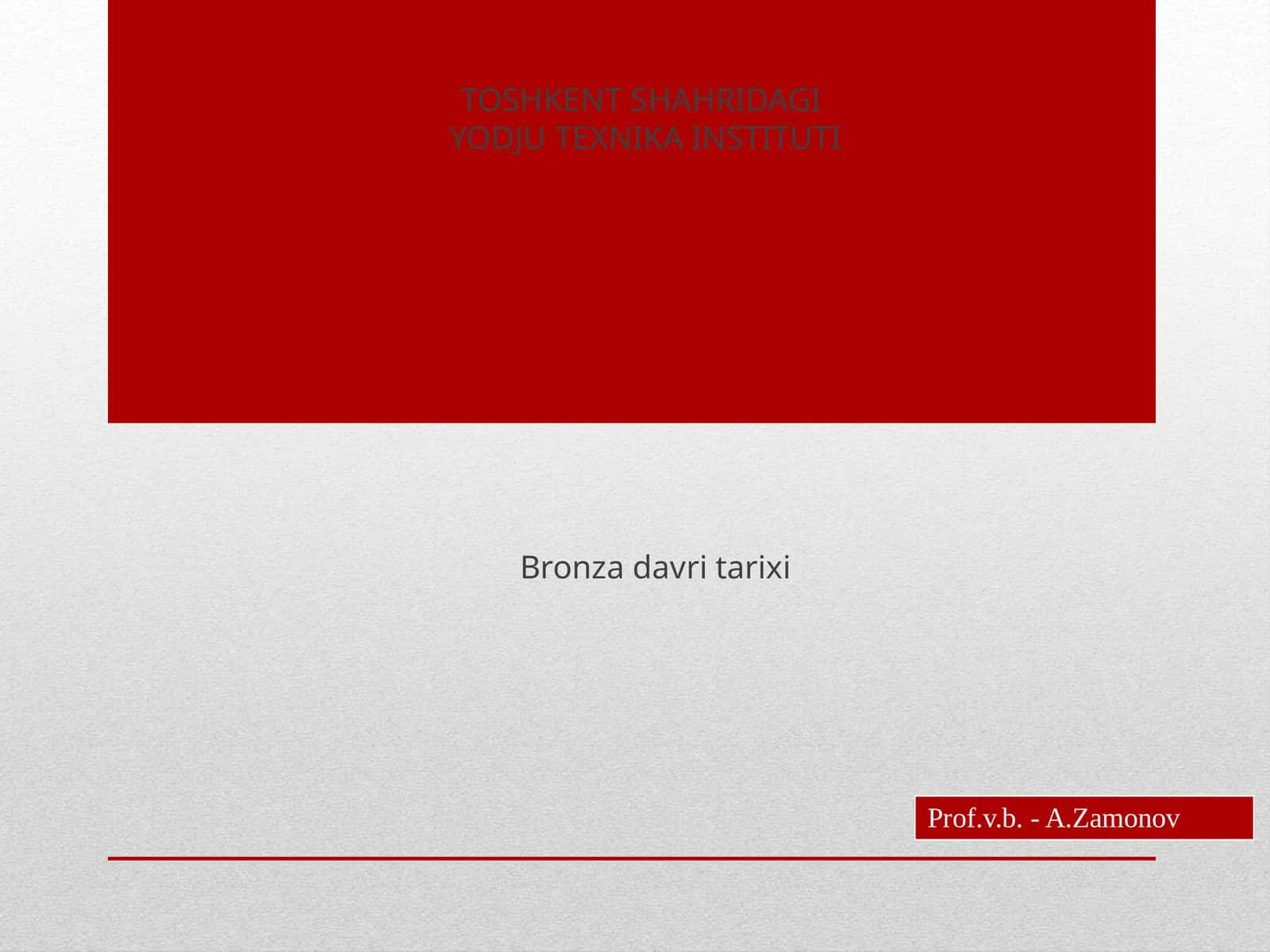 Bronza davri tarixi