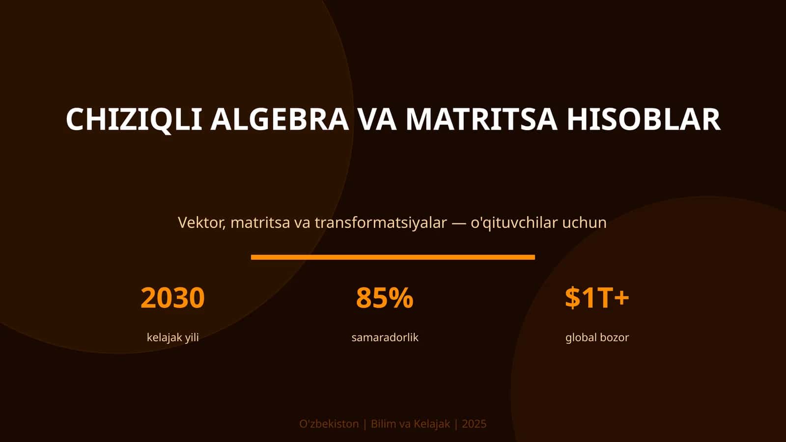 Chiziqli algebra va matritsa hisoblar