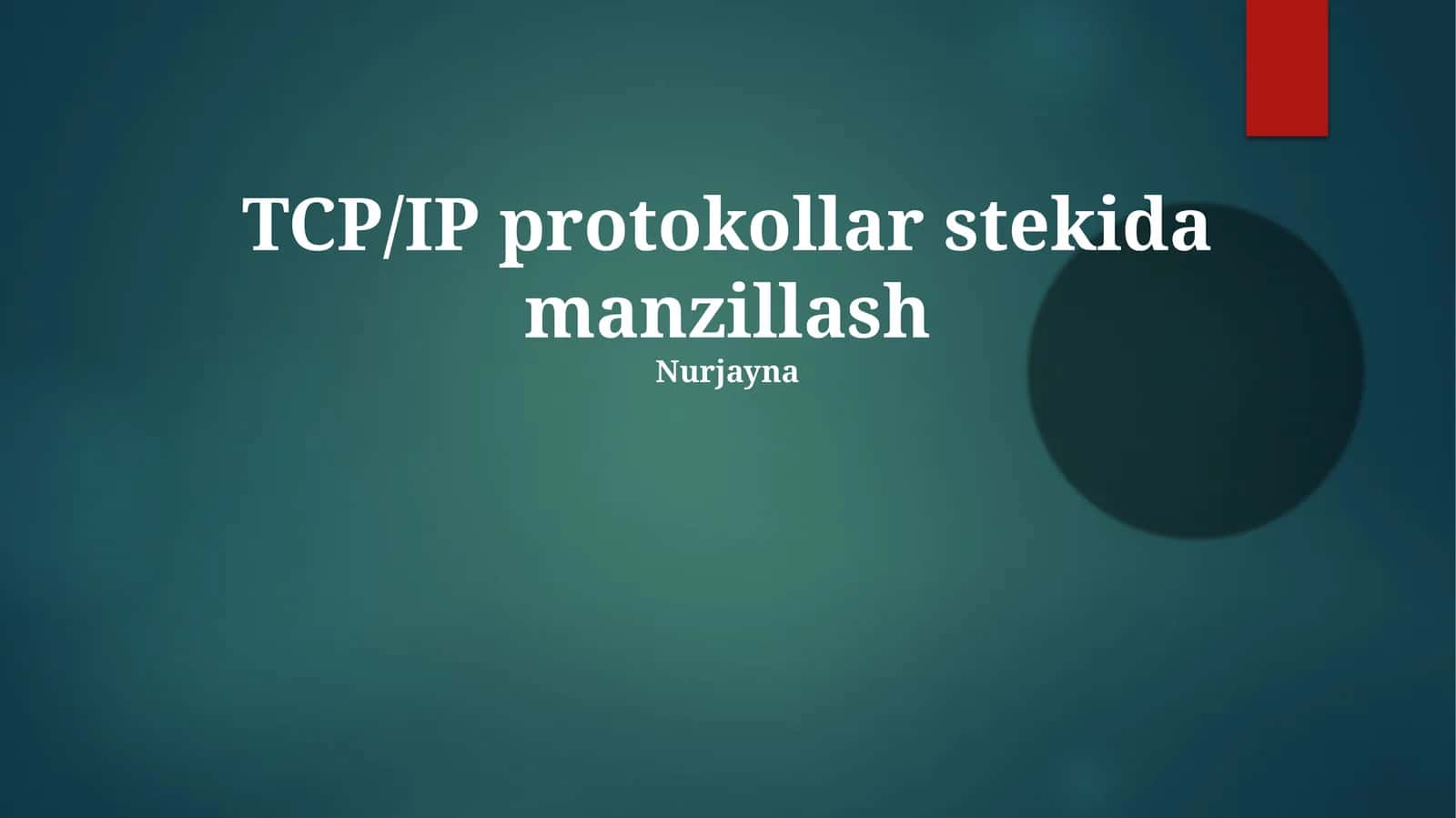 TCP/IP protokollar stekida manzillash
